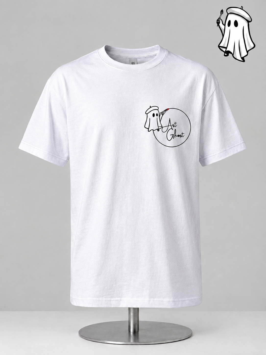 Franela ART GHOST Oversized Blanca.