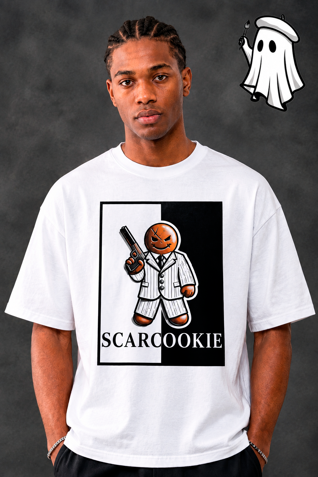 T-SHIRT DE SCARCOOKIE OVERSIZE
